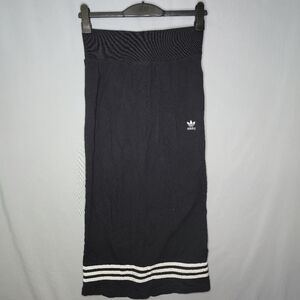 Adidas Ladies Midi Black And White Skirt Size M